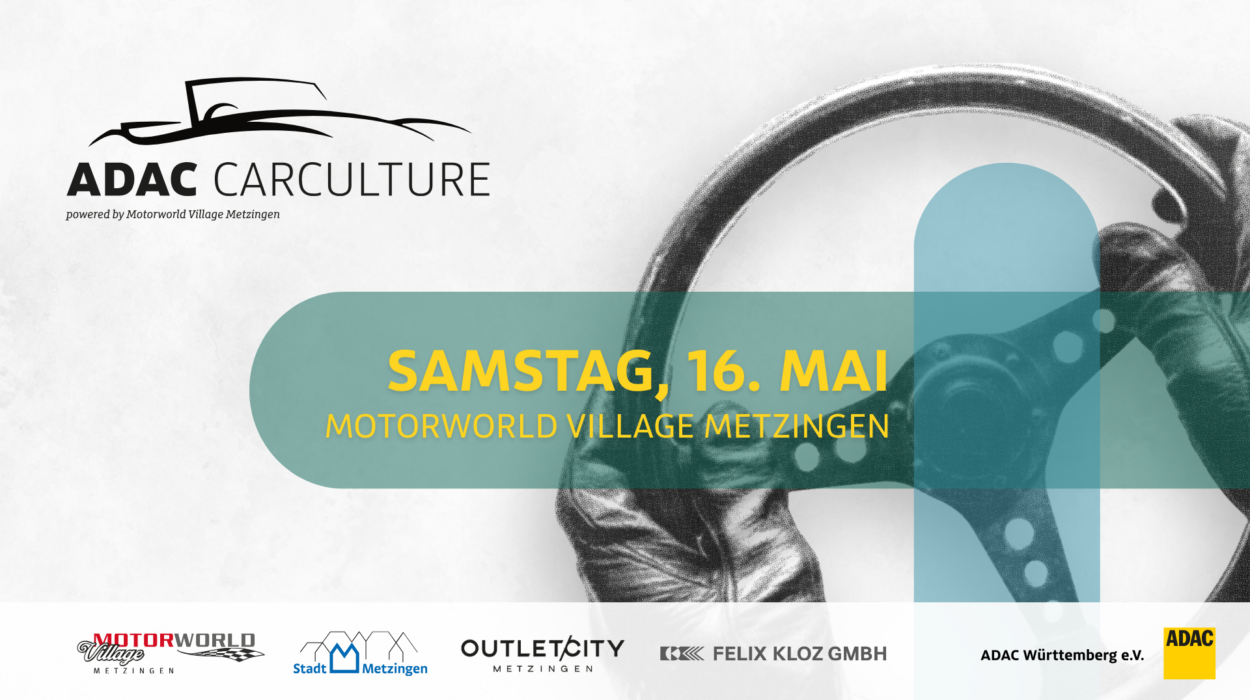ADAC Carculture 2026 Event-Grafik in der Motorworld Village Metzingen bei Felix Kloz